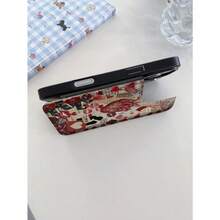 1pcs Cardiac Multi-Element Collage Pattern Apple Luxury Leather Flip Wallet Phone Case With Card Holder Compatible With IPhone 12/13/14/15/16/Pro/Plus/Pro Max, Cardholder Protective Cover - Black - View 3