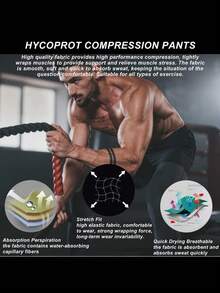 Boyfriend Style Men Gym Leggings Elastic Breathable Compression Quick-Drying Running Fitness Training Pants