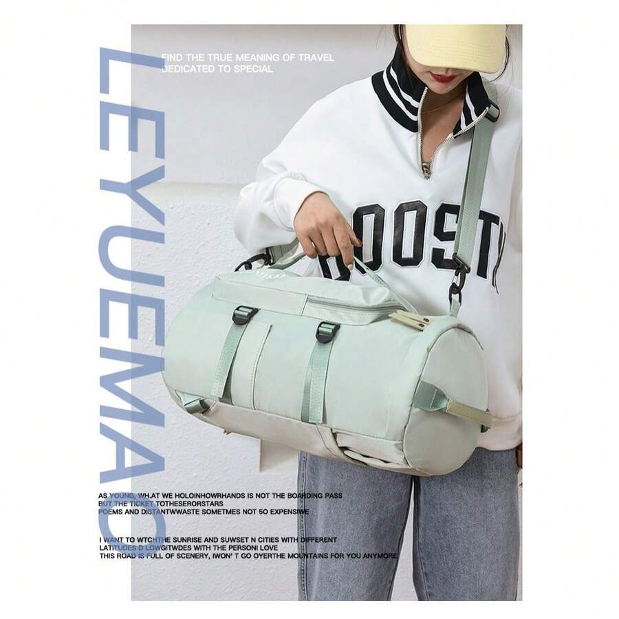 Sports Gym Bag For Women Crossbody Shoulder Bag 3 In 1 Men Laptop Business Backpack Weekender Overnight Flight-Approved Duffle Bags With Shoe Compartment Tote Handbags - 綠色 - 查看 1