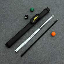 80cm Black PU Material Billiard Cue Case, Golden Embroidered Leopard Print Pattern, Suitable For 1/2 Inch Billiard Cue, Convenient To Carry, Lightweight And Portable. Exquisite Gift Suitable For Various Occasions. - Black - View 1