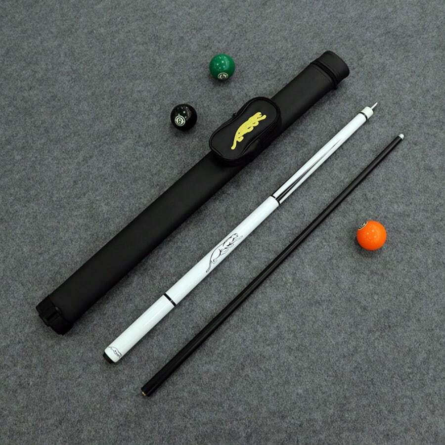 80cm Black PU Material Billiard Cue Case, Golden Embroidered Leopard Print Pattern, Suitable For 1/2 Inch Billiard Cue, Convenient To Carry, Lightweight And Portable. Exquisite Gift Suitable For Various Occasions. - Black - View 1