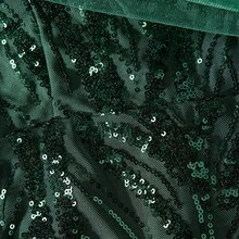 Women's Sequined Slip-Resistant Zipper Back Padding Dress - Dark Green - View 7