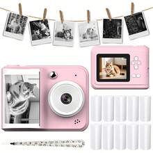 Instant Camera (Comes With 2 Rolls Or 10 Rolls Photo Paper), Digital Photo Printer, High-Refractive Polymer Lens, USB Rechargeable, Cultivate Interests And Creativity, Multi-Functional Creative Drawing Gift, Suitable For Christmas, Halloween And Valentine's Day - One Size - View 13