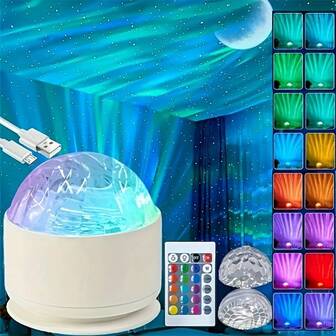 Star Spiral Wave Holiday Lighting, Starry Sky Atmosphere Light, Type-C Aurora Magic Ball Colorful Rotating LED Light, Magic Ball Light, USB Crystal Light, Starry Sky Projector, KTV Stage Atmosphere Light, Home Decor Atmosphere Light, Suitable For Bedroom, Living Room, Holiday Lighting, Christmas, New Year, Valentine's Day Gift