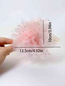 发夹 1 件女士蓝色兰花亚克力梦幻甜美仿花发夹，适合度假、户外摄影发型、发夹发饰发饰优雅爪夹、学校用品、大学