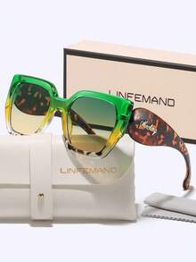 LINFEMAND carrées décoratives super grandes, accessoire polyvalent pour tous les jours, convient pour les sorties entre filles, la prise de photos, cadeau de vacances, forme carrée - Multicolore - Voir 5