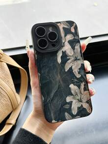 1 件复古花卉黑色背景防震手机壳，适用于 14、14 Pro、14 Pro Max、13、13 Pro、13 Pro Max、11、11 Pro Max、12、12 Pro、12 Pro Max、XR、7/8、XS、15、15 Pro、15 Pro Max、16、16 Pro、16 Pro Max、系列 - 彩色 - 查看 4