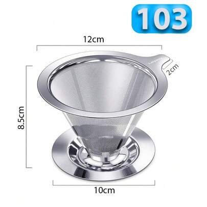 Filtro de Café Inox Reutilizável - Coador para Chá e Café com Tecnologia Pour Over Alta Qualidade