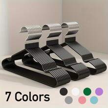 100/60/20/10/1 Pc Commercial Metal Hangers - Heavy Duty Non-Slip Rubber Coated Garment Hangers, Ultra Strong Rustproof Closet Organizers For Hotel/Retail/Home Use - Luxury Space Saving Hangers For Coats/Dresses/Pants,Wardrobe Organiser(Bulk Set)