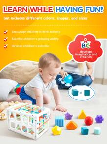 7 Stücke/11 Stücke/12 Stücke/15 Stücke Baby Bausteine, Baby Buchstaben Form Sortier Spielzeug, Montessori Spielzeug, bunte strukturierte Bälle, Feinmotorik Lernaktivitäten, Frühentwicklung Lernspielzeug für Jungen und Mädchen, 12-18 Monate Baby Spielzeug (Einige Zubehörfarben werden zufällig versendet)