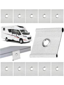 6PCS Heavy Duty Awning Clips For Outdoor Lights And Camping Canopy Tents, Hangers, Garage Storage Hooks, RV Trailer Caravan Accessories, Durable Metal Hanging Clips For Patio, Garden, Porches, And Travel Gear, Strong Grip And Weather-Resistant Design, Easy Installation, Reusable, Multi-Use Organization Solution For Summer Adventures - Multicolor - View 11