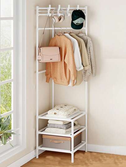 1pc Multi-Functional Clothes Hanger Stand, Garment Hanging Rack For Bedroom