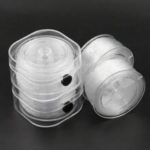 36/60/80/100/120m Cuerda elástica para cuentas - Cordón elástico transparente, línea de cristal de 0.5-1.0mm, para pulseras DIY, collares y accesorios de manualidades, caja de almacenamiento portátil