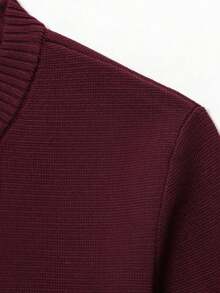 DEEKA Summer New Arrival Women Fashion Casual Short Sleeve Knit Top - Burgundy - View 8