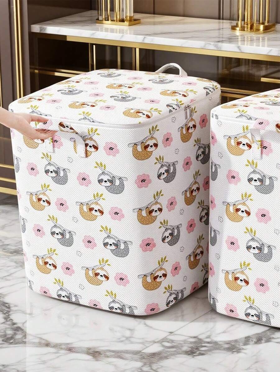 1个超大容量衣物收纳袋可折叠毛毯被子收纳袋多功能衣物防尘袋便携式收纳箱可折叠搬家打包袋大学生宿舍整理袋卧室衣柜整理袋双向拉链开合顺畅精选面料结实耐用