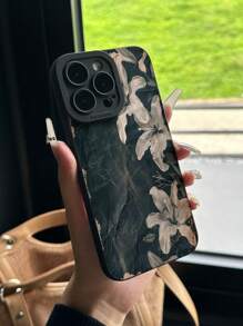 1 件复古花卉黑色背景防震手机壳，适用于 14、14 Pro、14 Pro Max、13、13 Pro、13 Pro Max、11、11 Pro Max、12、12 Pro、12 Pro Max、XR、7/8、XS、15、15 Pro、15 Pro Max、16、16 Pro、16 Pro Max、系列 - 彩色 - 查看 3