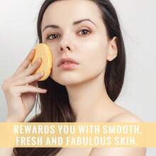 压缩式洁面海绵，美容SPA洁面海绵和洗脸棉片，卸妆海绵（圆形） - 彩色 - 查看 7