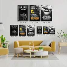 GUBIYU Black Hustle Grind Execution Wall Art Set Of 3 Framed Canvas Office Inspirational Motiviational Wall Decor Art Positive Quotes Posters Living Room Pictures Walls Decor Mens Guys 12x16 - A001 黑白勵志牆飾 - 查看 9