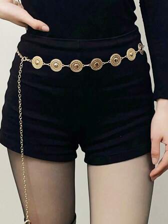 1 件复古波西米亚镂空圆腰链，适合女士，可搭配连衣裙、短裤、衬衫，适合节日、生日、派对、婚礼场合