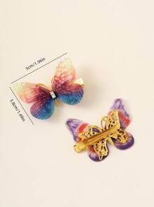 10 pièces Assortiment de pinces à cheveux élégantes et colorées avec strass en forme de papillon, convient pour les fêtes, les cadeaux, l'usage quotidien, les pinces à griffes, les pinces à cheveux, les barrettes, les accessoires scolaires, les accessoires de rave