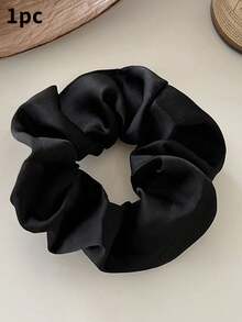 24/12/10件套女士纯色缎面丝绸发圈，柔软缎面弹力发带，不伤发，适合高马尾和日常佩戴