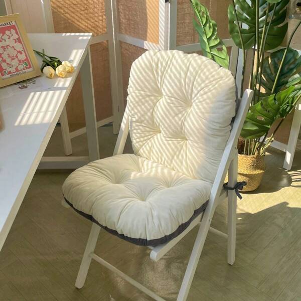 1PC Thickened Cushion With Backrest, Comfortable For Long Sitting, Perfect For Office Chairs, Enhances The User Experience.,For School Supplies,Back To School