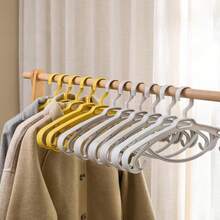17PC Non-Slip Wide Shoulder Coat Rack, Multifunctional Anti-Wrinkle Trouser Rack, Wet And Dry Universal Drying Rack, Suit Storage Hanger, Coat Storage Hanger, Suitable For Dormitory, Bedroom, Closet, Balcony, Bathroom, Storage Supplies, Drying Supplies, Room Decorations, Closet Display Racks - Multicolor - View 2