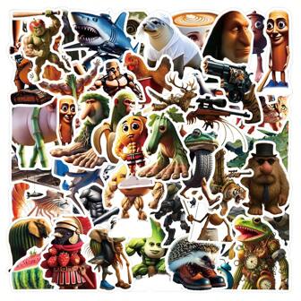 50 片意大利 Brainrot 贴纸意大利 Brainrot 玩具卡通贴纸美国贴纸动物贴纸趣味贴纸乙烯基防水适用于笔记本电脑手机汽车滑板水瓶剪贴簿电脑日记