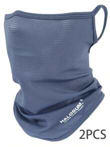 1 pieza/set Máscara deportiva transpirable y colorida con cuello, cubrefaz casual unisex para exteriores, máscara protectora solar de verano para hombres y mujeres, ligero protector facial transpirable para ciclismo