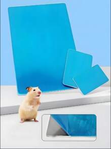 1 pieza Tapete de enfriamiento de aluminio para hámster, Tapete de disipación de calor para animales pequeños, Almohadilla de enfriamiento: un tapete de enfriamiento de metal grueso, Tabla de disipación de calor de verano para evitar que los hámsteres y conejillos de indias sufran insolación, Producto de enfriamiento ideal para mascotas pequeñas, Adecuado para conejillos de indias, conejos - ¡Perfecto para enfriar y dar comodidad a las mascotas!
