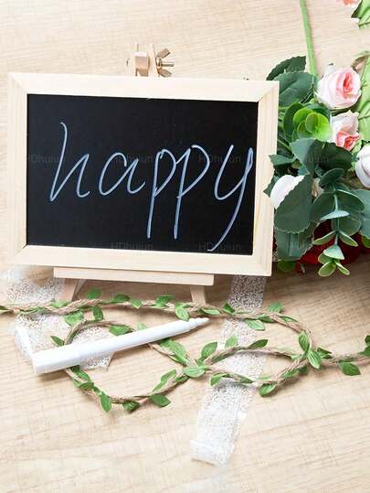 Pack Mini Chalkboard Signs With Easel - Vintage Wooden Tabletop Display For Restaurants, Weddings, Small Businesses, And Coffee Shops - Black Magnetic Surface, Light Wood Frame, Perfect For Food Labels And Message Boards, Table Top Chalkboard Sign