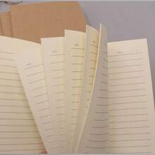 Executive Soft Leather Notebook, Stitched Binding Conference Record Book, Organized Meeting Notes & To-Dos, Quality Office Pick - Khaki - View 8