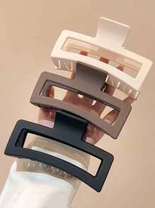 爪夹 3 件/1 件 矩形发夹，适合浓密头发，强力定型发夹，蝴蝶发夹发夹时尚发饰，适合女性、学校用品、学院秋冬度假装