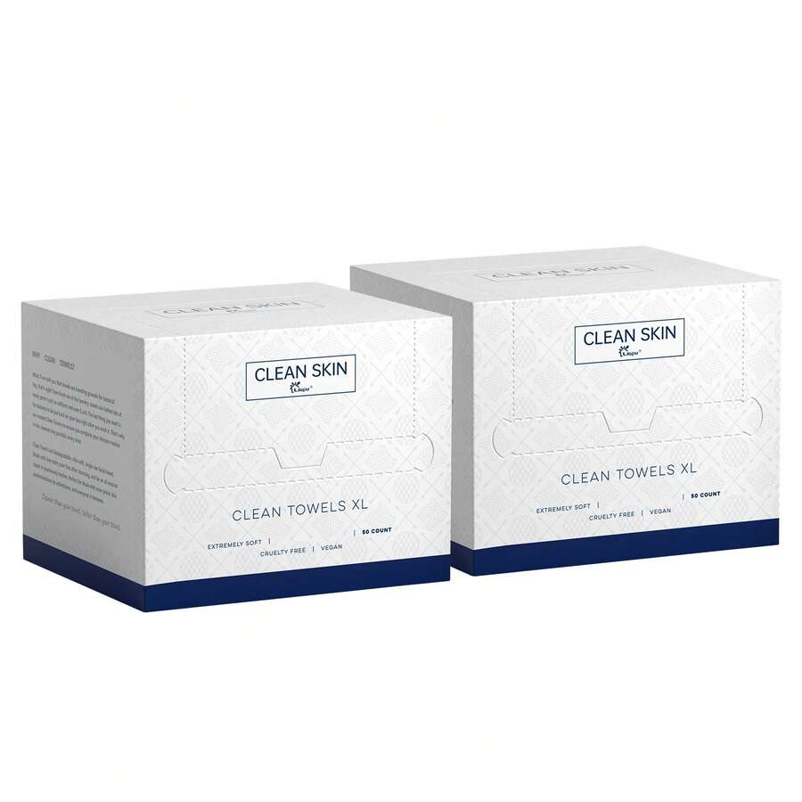 Disposable Facial Wipes , 100% USDA Biobased Face Towel, Disposable Face Towelette, Makeup Remover Dry Wipes, Ultra Soft, 50 Ct, 1 Pack