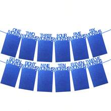 1st Birthday Photo Banner For Newborn To 12 Months Baby Girl, 1 Year Old Milestone Floral Wreath Decoration | 1st Birthday Photo Banner Pre-Strung Frame, Suitable For Kids Party, Home Decor - Multicolor - View 10