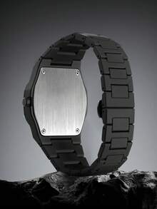 1 Box New Minimalist Fashion Casual Ultra-Thin Versatile Men's Watch With Arabic Numerals Calendar, Silicone Quartz Watch Suitable For Daily Life And Festivals As Gifts - Black - View 6