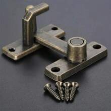 1 cái/2 cái/4 cái/6 cái Tay nắm cửa sổ/cửa trượt bằng đồng cổ điển, Khóa an ninh bằng kim loại hợp kim kẽm có chốt, Chốt khóa hộp gỗ thích hợp cho nhà ở, phòng ngủ, phòng tắm, bền và dễ lắp đặt - Đồng - Xem 7
