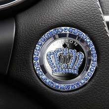 General Motors One Click Start Decoration Ring, Crown Emblem Alloy Start Button Cover, Automotive Parts Engine Ignition Button Set, Automotive Interior Accessories, Suitable For Most Vehicles, Perfect Gift For Girlfriend - one-size - View 11