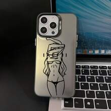funda de teléfono Funda de teléfono Curve para, S22FE, S23, S24, S22PLUS, S23ULTRA, S23ULTR, iPhone16, 15 14 13 12 11 Pro X XSMAX 8 Plus.SE2 Cubierta trasera anti-caída - Negro - Ver 4