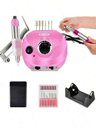 CIRI 35000RPM Electric Nail Drill Professional Manicure Machine Nail Sander Set Nail Drill Bit Portable Nail Salon Polisher Equipment