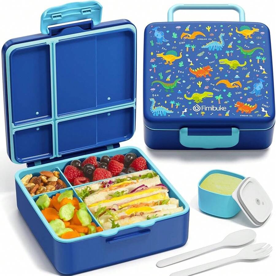 Lunch Box - A11. Blue Dinosaur - View 1