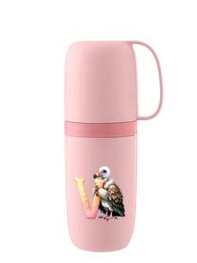 便携式旅行牙杯，A-Z 首字母，牙刷架盖，可拆卸牙杯，便携式旅行美妆杯，户外牙刷收纳盒，浴室配件，字母系列印花防尘收纳盒，学生返校用品，夏季露营和度假必备品，户外必备品，母亲节礼物，节日礼物，生日礼物。旅行必备品