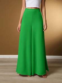 Female Fashion Women's Wide Leg Pants, High Waist, Bell Bottom, With Side Pockets, Button Closure, Elegant, Sophisticated, Premium, Blogger Style, Wide Leg, Elegant Dune, Chic, Dress Pants, Casual, Casual, Of The Moment, Fashion, Fashionable, Chic, Shaping, Butt Lifting, Fits Super Well, Shaping, Shapes The Body, High Waist, Adjusted, Straight, Dressy, Basic, Wide, Slim, Cargo Pants, Flare, Harem Pants, Skiny, Women's Tracksuit, Pink Pants, Royal Blue, Black, Suit Pants, Of The Moment, Long, Long, Ribbed Pants, Leather Pants, Jogger, Dress Pants, Jeans, Wide Pants, Sweatshirt, Cold, Sweatpants, Vibrant Colors, Women's Clothing, Wide Legging Pants, Dune Pants, Casual, Chic, Modern, Casual, Fashion Trend, Winter, Autumn, Cold, Stylish, Blogger, Perfect Look For Any Occasion, Elegant, Nightclub, Cinema, Summer, Red, Pink, Beige, Nude, Spring, Create Your Look With Us, Look For Every Modern Woman New Collection - màu xanh lá - Xem 1