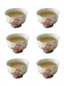 1pc Ceramic Daisy Flower Cup, Gray Glazed, Teacup For Home Tea Drinking, Master Cup, Kung Fu Tea Set, Applicable For Office Tea Table, Tea House Back To School - Daisy - View 14
