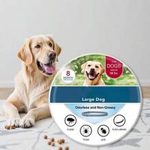 1 Pack Flea & Tick Collar For Large Dogs Over 18 Lbs, 8-Month Protection, Plant-Based Formula, Waterproof & Odorless, Vet-Inspired Design - 1 Pack - 查看 1