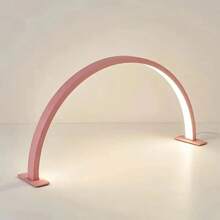 1 pezzo Lampada per unghie a semi-cerchio a LED, alimentata tramite USB, in lega di alluminio, 3 modalità di colore + regolazione continua della luminosità, adatta per arte di unghie, estensione ciglie, tatuaggi e altri trattamenti, montaggio da tavolo