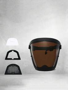 Maska ochronna na całą twarz, przezroczysta, z regulowaną klamrą, maska pełnotwarzowa, przezroczysta, wiatroszczelna, motocyklowa, rowerowa, pyłoszczelna, chroniąca przed wiatrem, okulary spawalnicze, maska ochronna na twarz, maski narciarskie