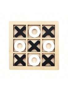 木制井字棋 - 经典的三子棋桌面游戏，适合成人，益智玩具，增强逻辑思维和策略思维，适合两人互动，适合家庭、旅行和聚会，采用耐用的天然木材制成，趣味教育玩具，促进亲子互动，是学前教育和休闲时光的理想选择。 - 彩色 - 查看 3