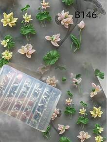 3D莲花锦鲤美甲装饰模具，美甲用品，美甲工具，美甲艺术工具，返校季，美甲，美甲贴片工具 - 無色 - 查看 16