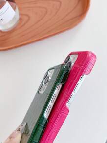 1 pieza Estuche de lujo personalizado de imitación de piel de cocodrilo, con nombre personalizable